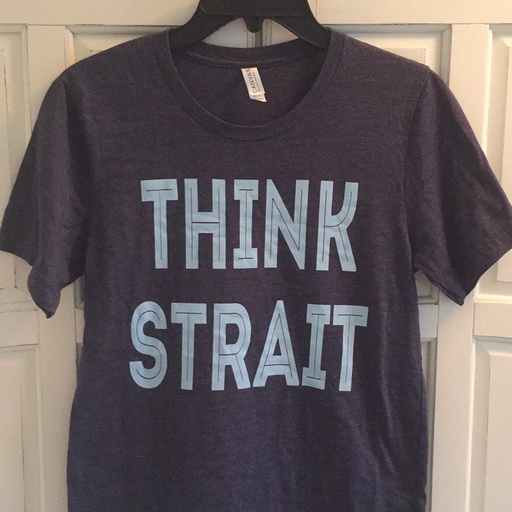 Think Strait George Strait graphic tee NWOT